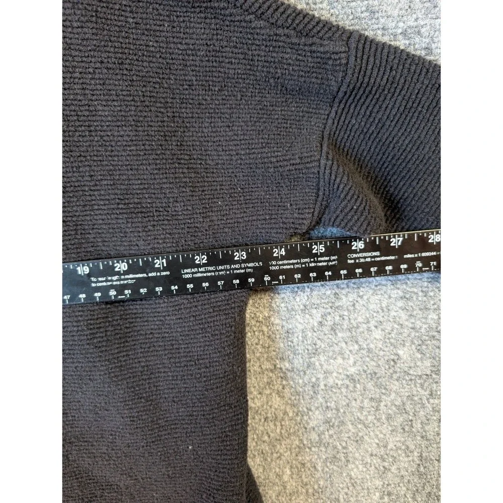 Free People Ottoman Slouchy Tunic Sweater Womens XS Black Charcoal Ribbed Knit - Picture 6 of 10